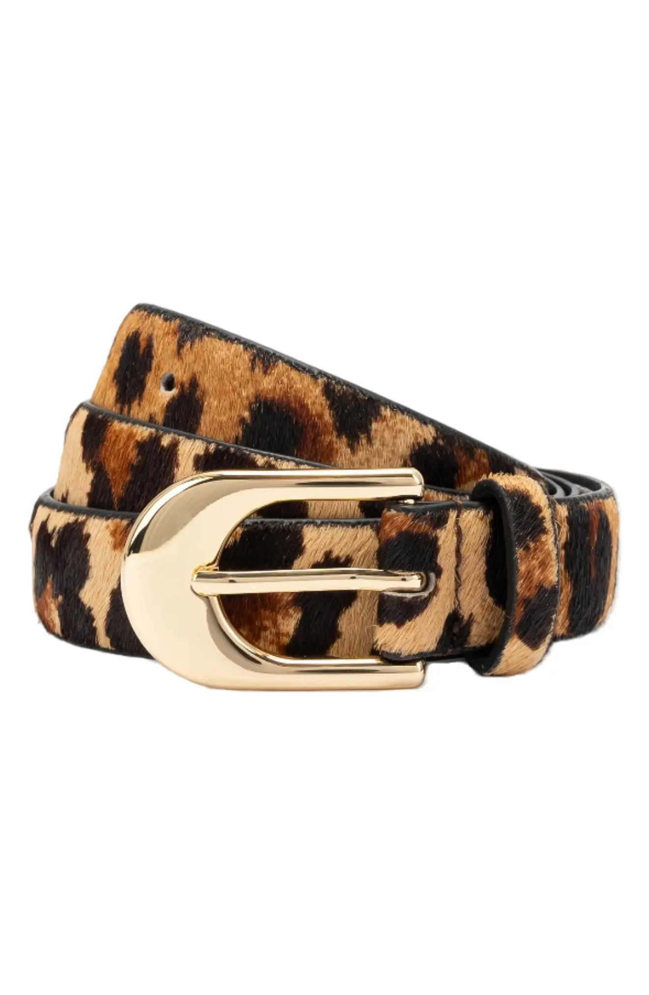 Kate Spade New York Leopard Calf Hair Slide Belt (Women) | Nordstrom | Nordstrom