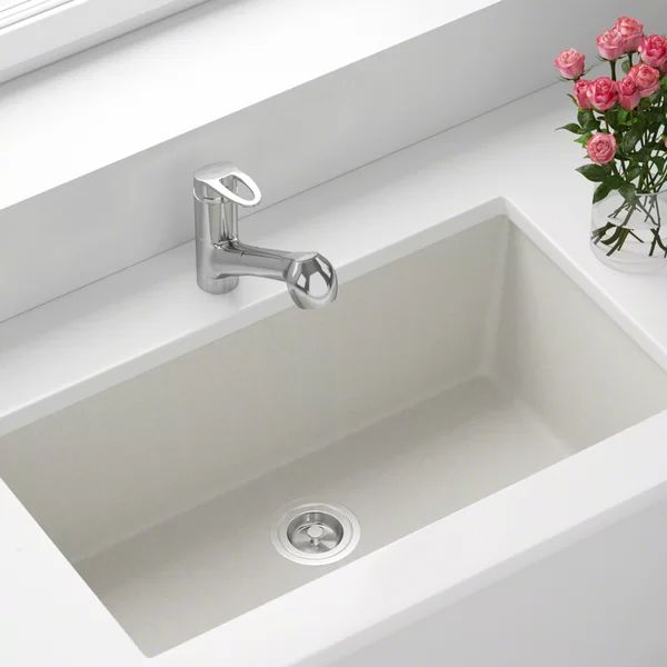 Quartz Granite 32 5/8" L x 18 3/8" W Undermount Kitchen Sink | Wayfair North America