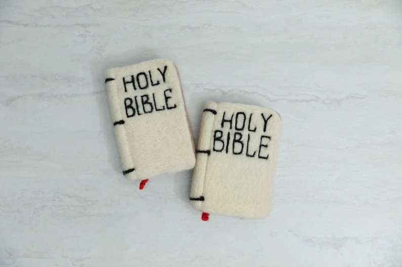 RTS! Felted Bible | Felted Stuffy Toys Newborn Photography Props Baby Photo Props Wool Holy Bible... | Etsy (US)