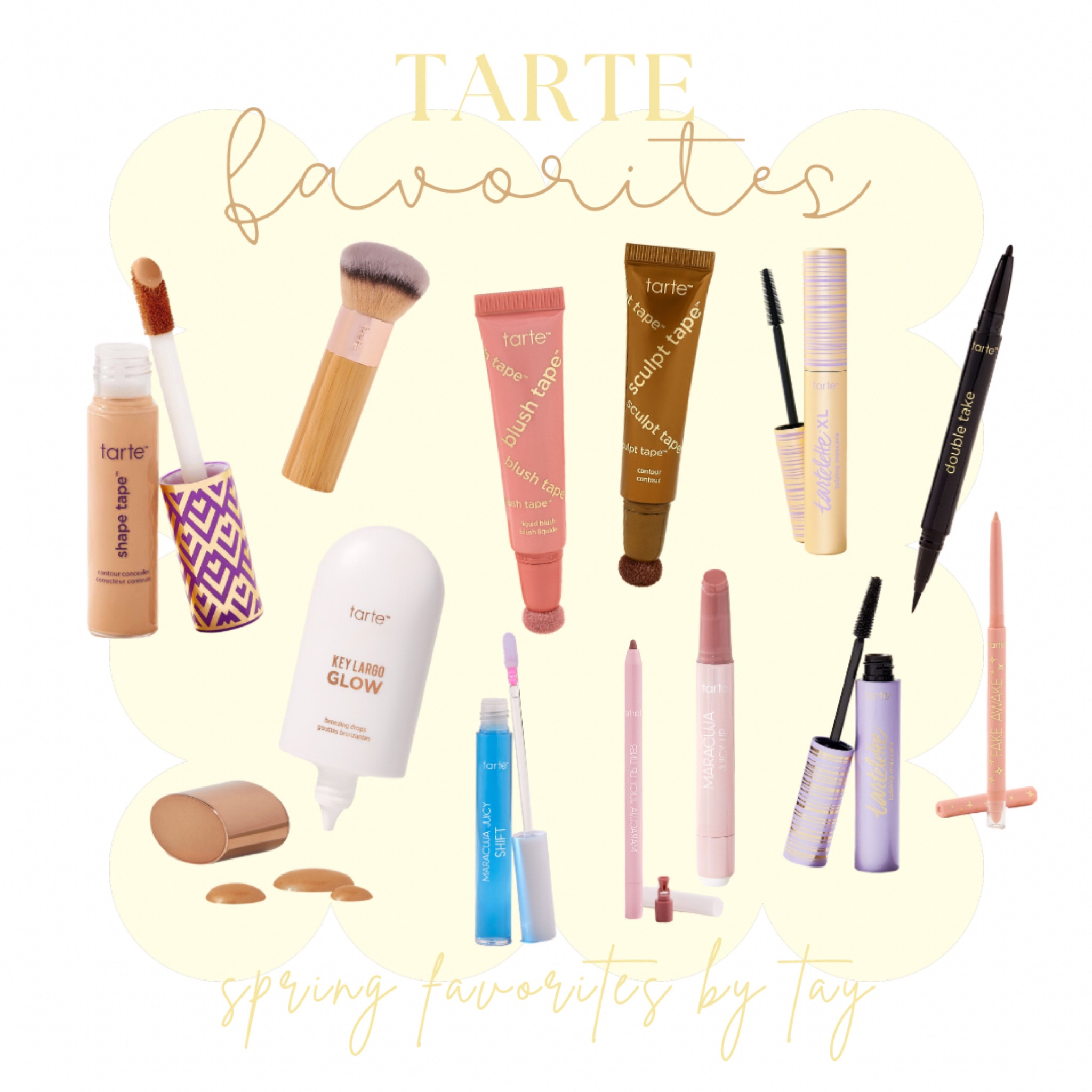 Tarte cosmetics to shop during the spring SALE 3/8 - 3/11

beauty faves, tarte makeup, tarte sale, tarte shape tape, makeup favorites, tarte lip, tarte face, tarte eyes

#LTKSeasonal #LTKfindsunder50 #LTKSpringSale