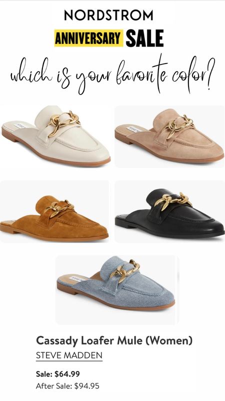 I love these loafer mules! Which is your favorite color? 

Steve Madden
Cassady Loafer Mules
Nordstrom Anniversary Sale
Women’s Shoes 

#LTKxNSale #LTKshoecrush #LTKsalealert