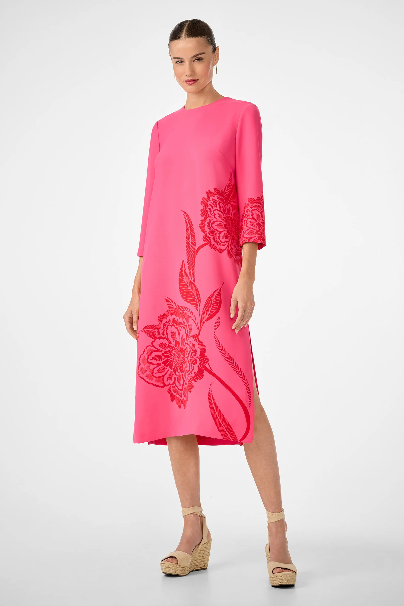 Cointreau 2 3/4 Sleeve Midi Dress | Trina Turk