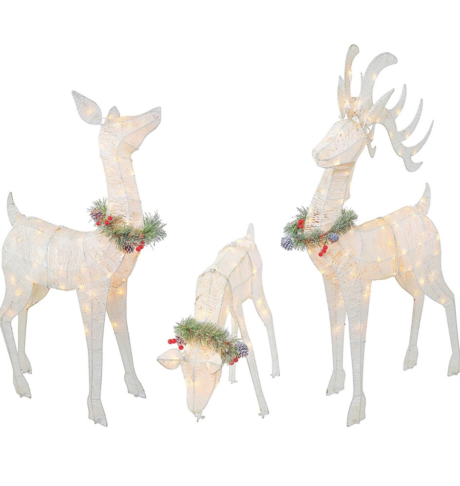 Outdoor Christmas light up deer set of 3 with wreaths - on sale!

#LTKhome #LTKHoliday #LTKSeasonal