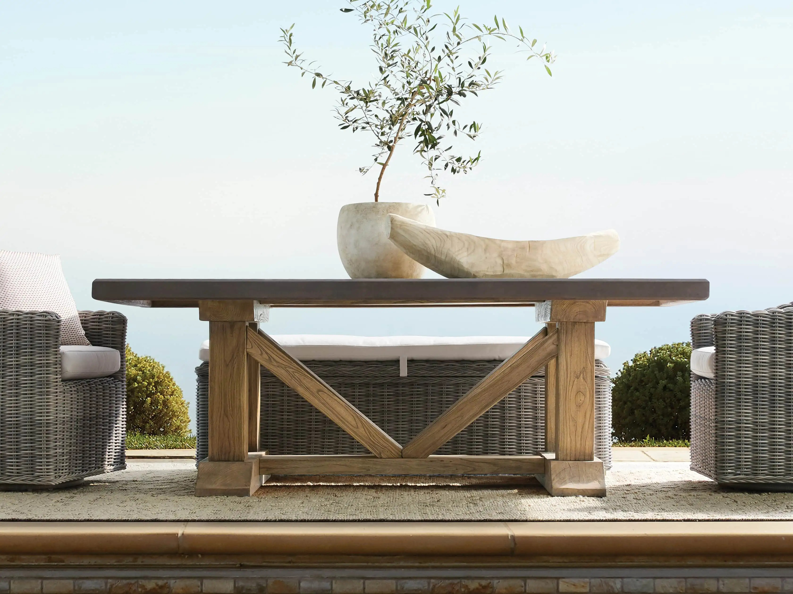 Bourdeaux Outdoor Rectangle Dining Table | Arhaus