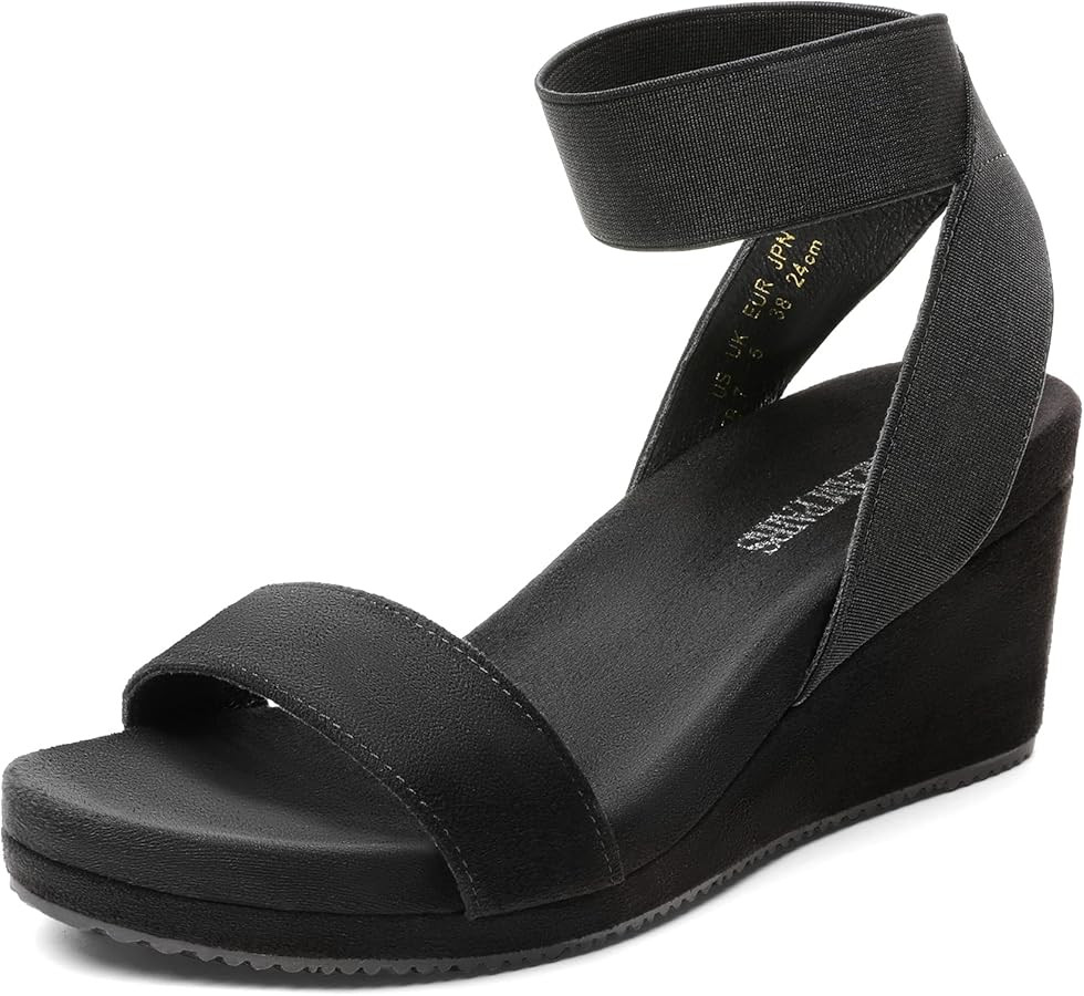 DREAM PAIRS Women's Nini Ankle Strap Platform Wedge Sandals | Amazon (US)