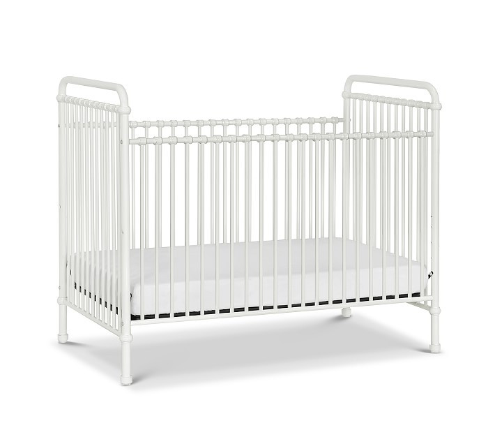 Million Dollar Baby Abigail 3-in-1 Metal Convertible Crib, Washed White | Pottery Barn Kids
