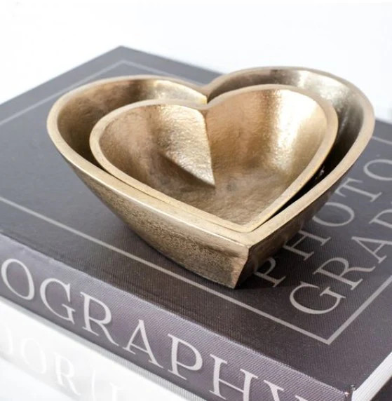 Brass Heart Bowls | River Chic Designs
