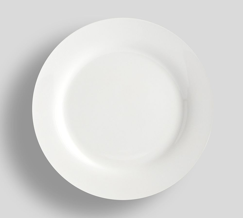Caterer's Box Rim Porcelain Salad Plates, Set of 12 - White | Pottery Barn (US)