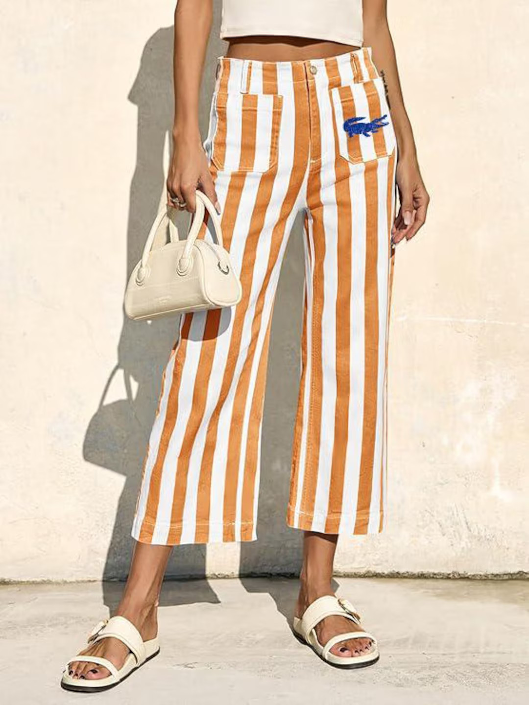 Gator Orange Striped Straight Leg Denim Pants / Gator Glitter Top / Florida Gameday Tank / Florid... | Etsy (US)