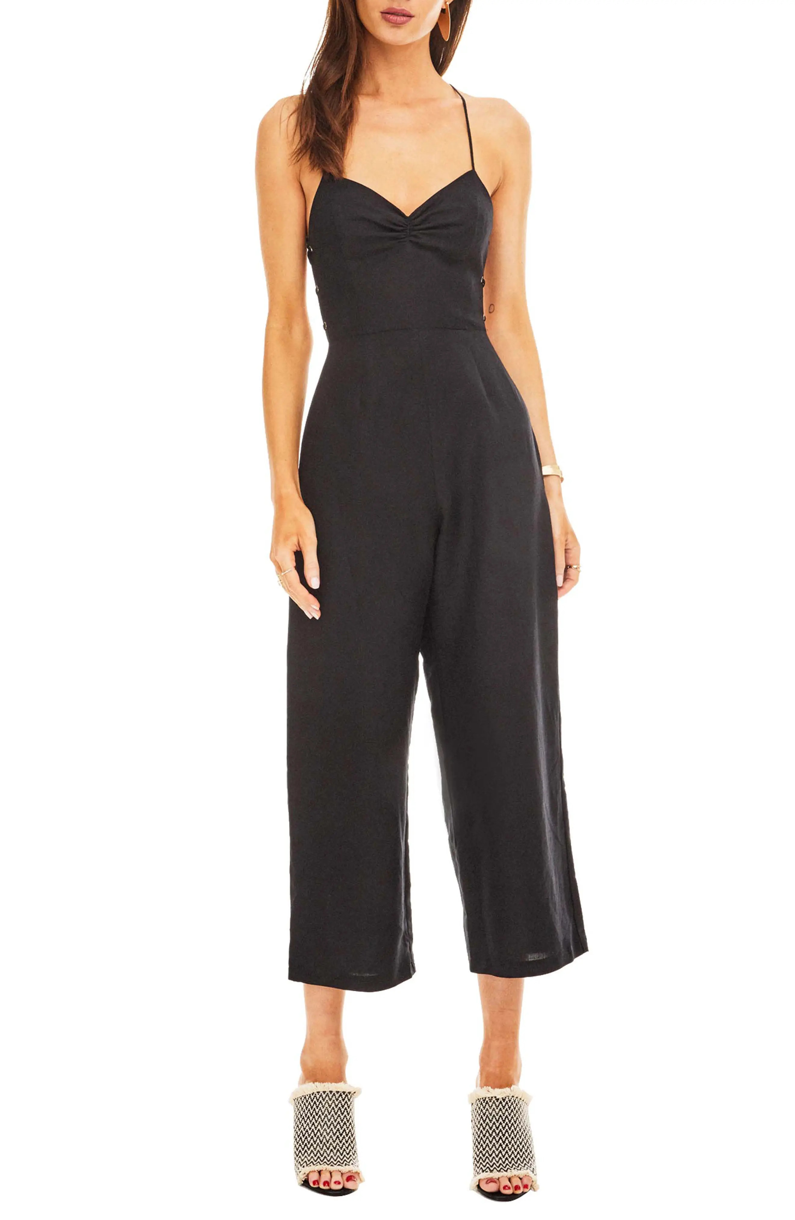 Women's Astr The Label Leighton Jumpsuit, Size Medium - Black | Nordstrom