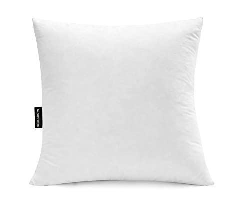 JA COMFORTS 28×28 Premium Goose Down Feather Throw Pillow Inserts(Set of 1)-5% Down Filling,High Filling Weight,250 TC Cotton Cover, Square, White | Amazon (US)