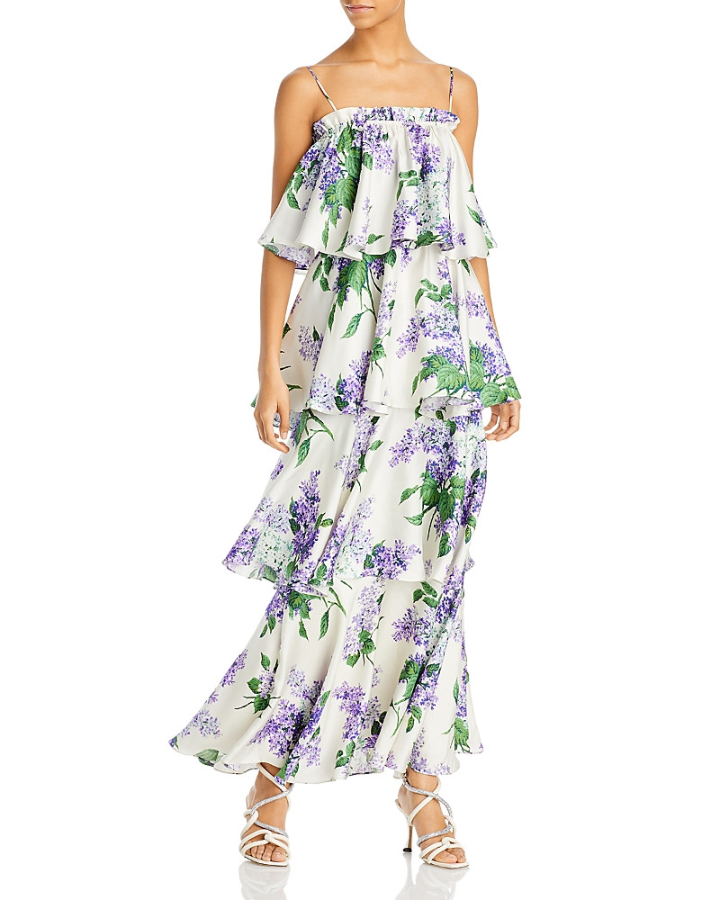 Libertine Lilac Garden Ruffled Floral Print Dress | Bloomingdale's (US)