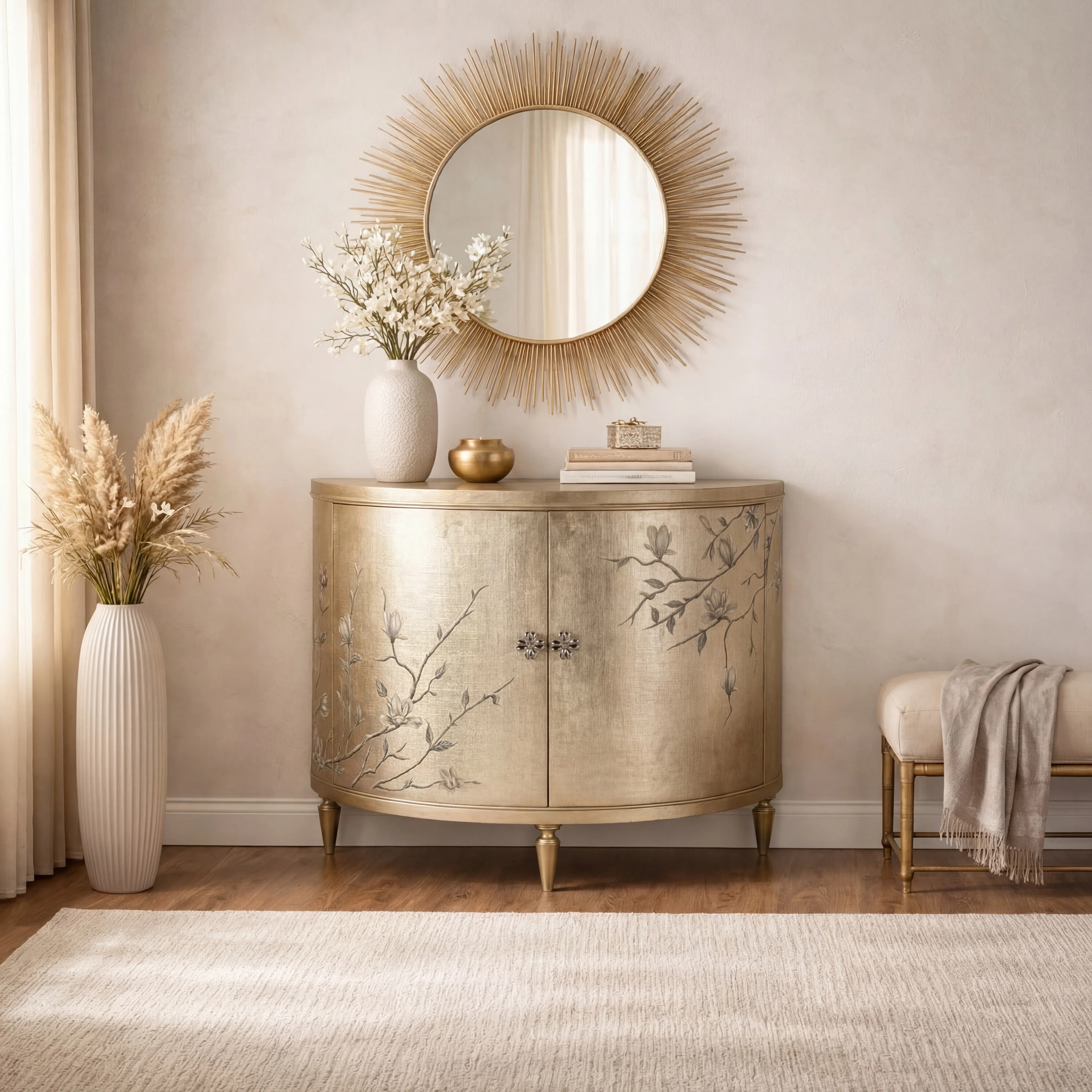 Melange Marguerite Two Door Demilune Chest | Wayfair North America