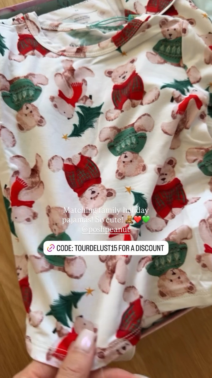 Teddy bear holiday matching pajamas. Code TOURDELUST15 for a discount 

#LTKBaby #LTKFamily #LTKSeasonal