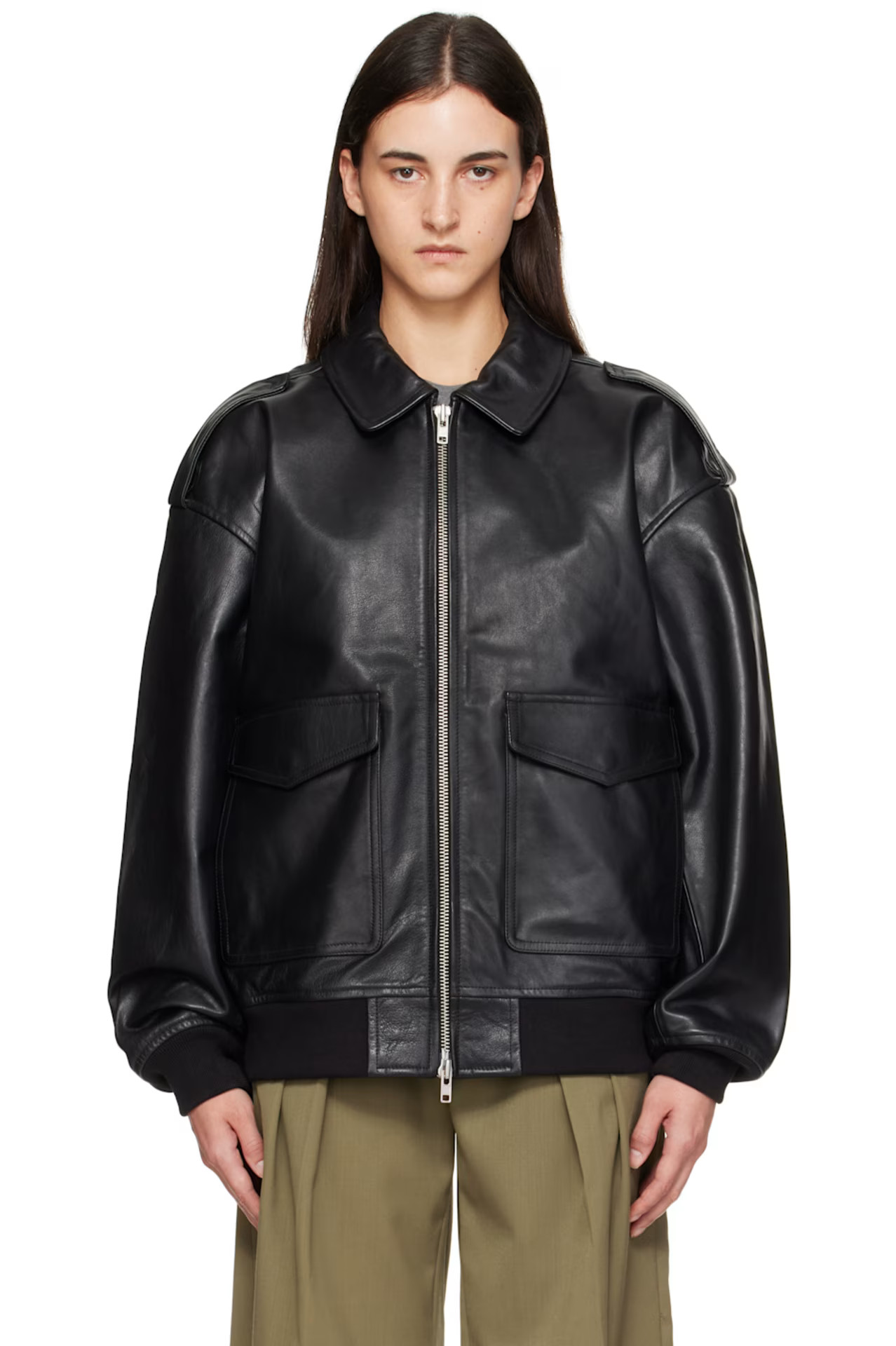 Black Viper Leather Jacket | SSENSE