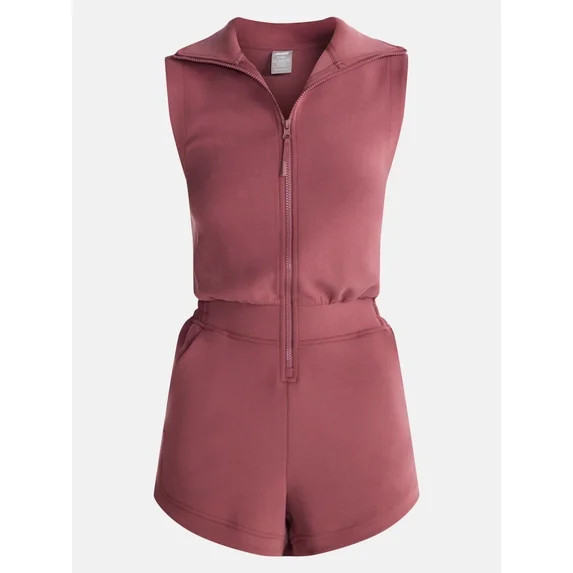 Avia Women's Scubaknit Romper, Sizes XS-4X | Walmart (US)