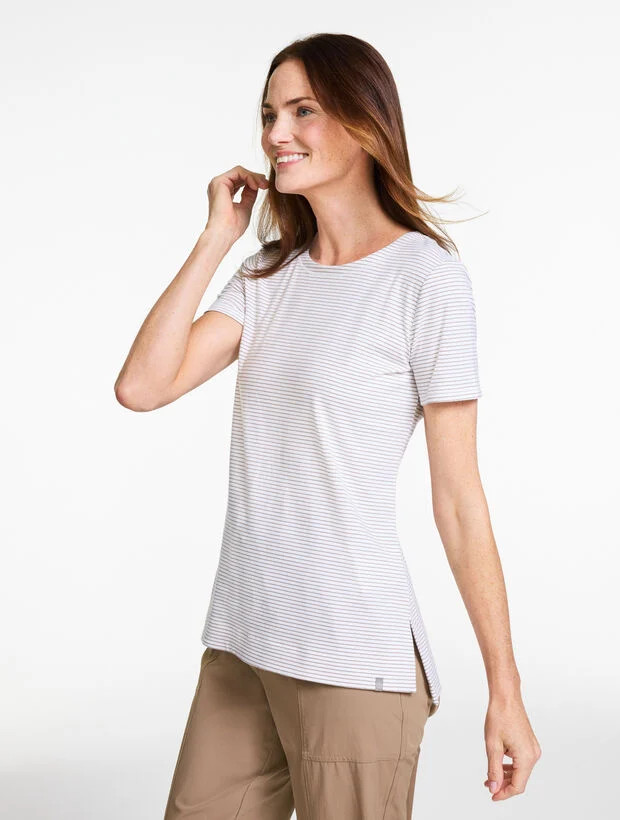 Supersoft Jersey Short Sleeve Crewneck Tee - Everlasting Stripe | Talbots