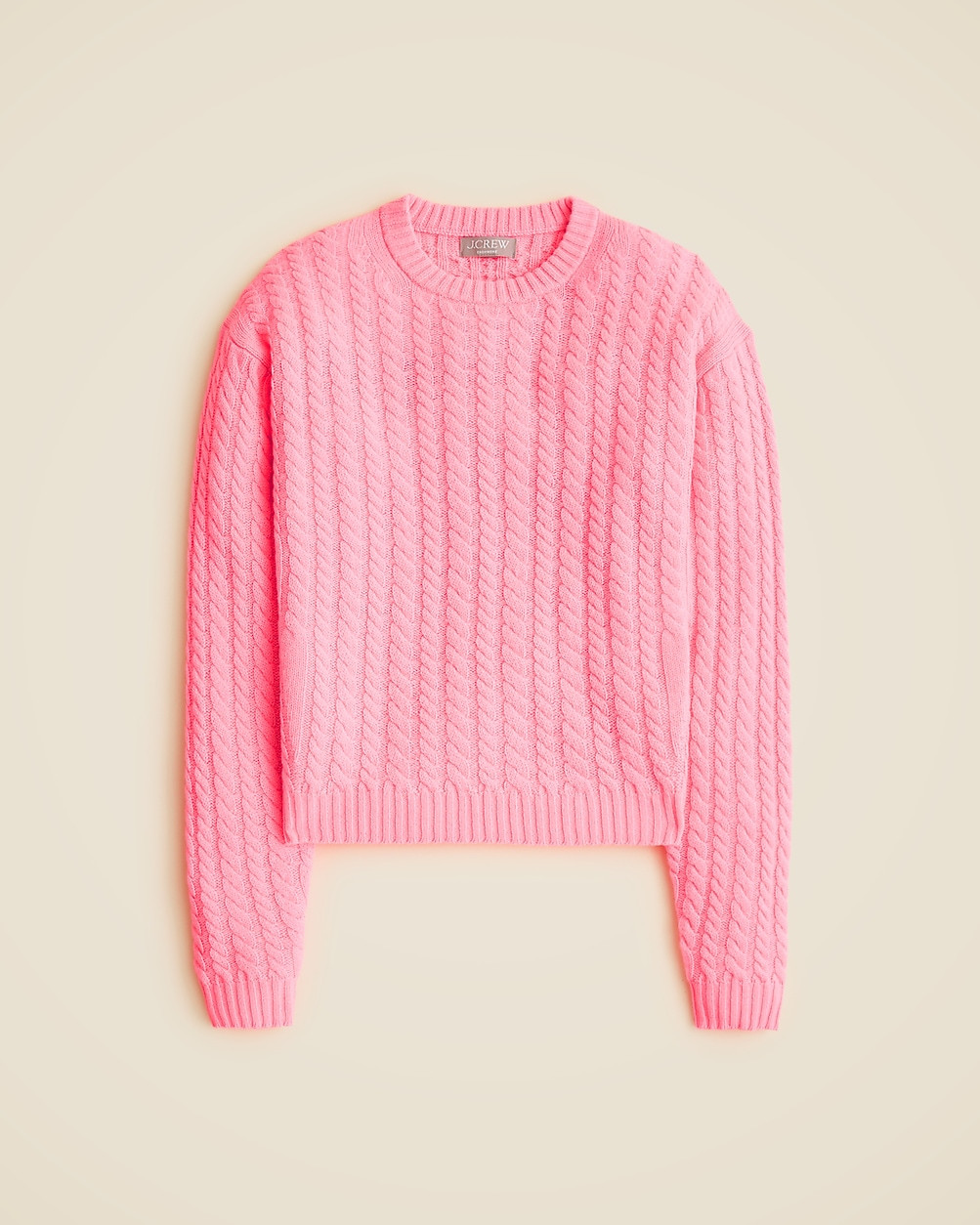 Perfect cashmere cable-knit crewneck sweater | J. Crew US