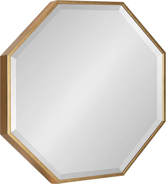 Kate and Laurel Rhodes Mid-Century Modern Octagon Wall Mirror, 18 x 18, Gold, Chic Geometric Home... | Amazon (US)