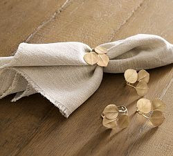 Michael Michaud Eucalyptus Handcrafted Napkin Rings - Set of 4 | Pottery Barn (US)