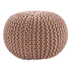 Laurel Foundry Modern Farmhouse Mcvicker 20" Wide Round Pouf Ottoman | Wayfair North America