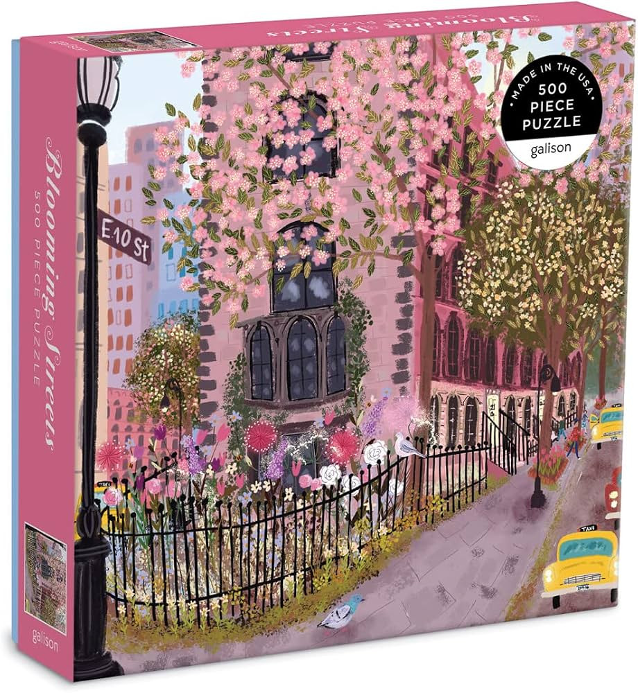 Galison Blooming Streets 500 Piece Puzzle from Galison - Beautifully Illustrated Jigsaw Puzzle of... | Amazon (US)