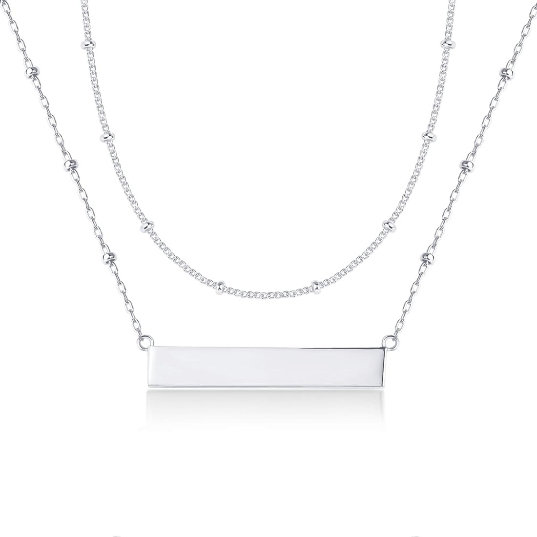 PAVOI 14K Gold Plated Layering Necklaces | Stylish Minimalist Design Pendant Necklaces | Bar, Lot... | Amazon (US)