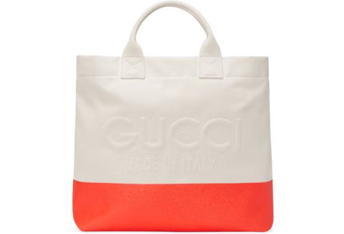 Canvas tote bag with embossed detail | Gucci (US)