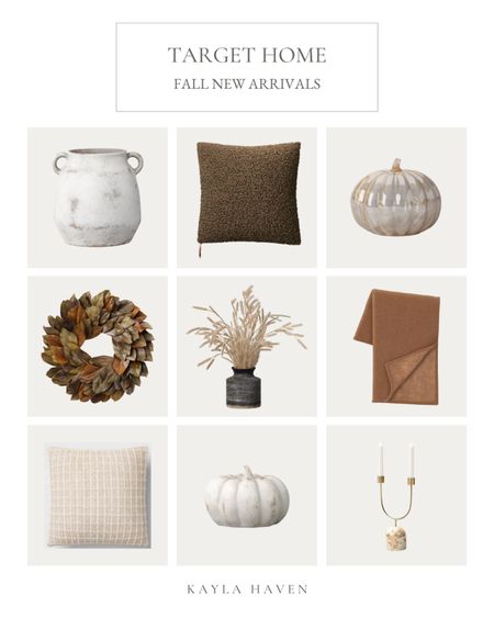 These new fall arrivals at Target are beautiful! I love the texture of these throws, the coloring of this wreath, and how beautiful this distressed vase is! 

#LTKhome #LTKstyletip #LTKSeasonal