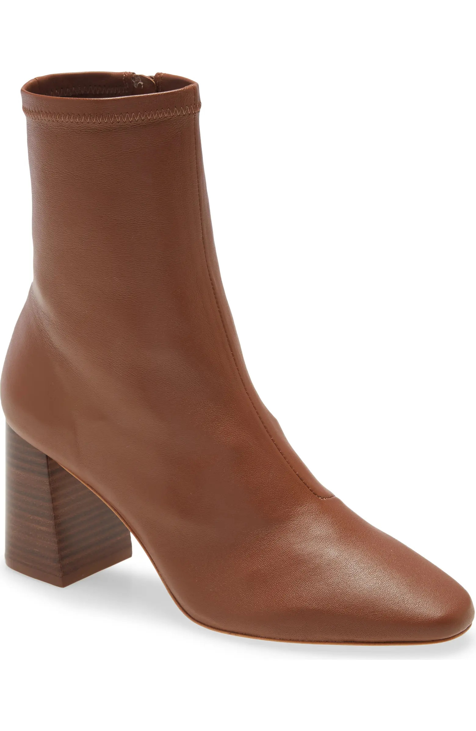 Elise Stretch Leather Bootie (Women) | Nordstrom Rack