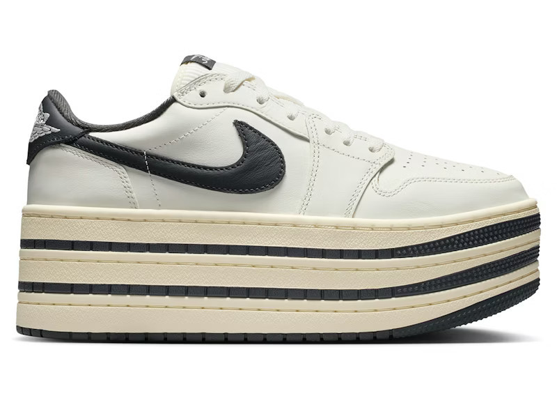 Jordan 1 Low Triple Stack (Women's) Sneakers in Sail/Coconut Milk/Anthracite | StockX