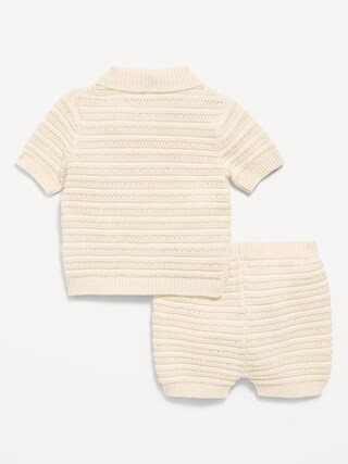 Crochet Sweater-Knit Shirt and Shorts Set for Baby | Old Navy (US)
