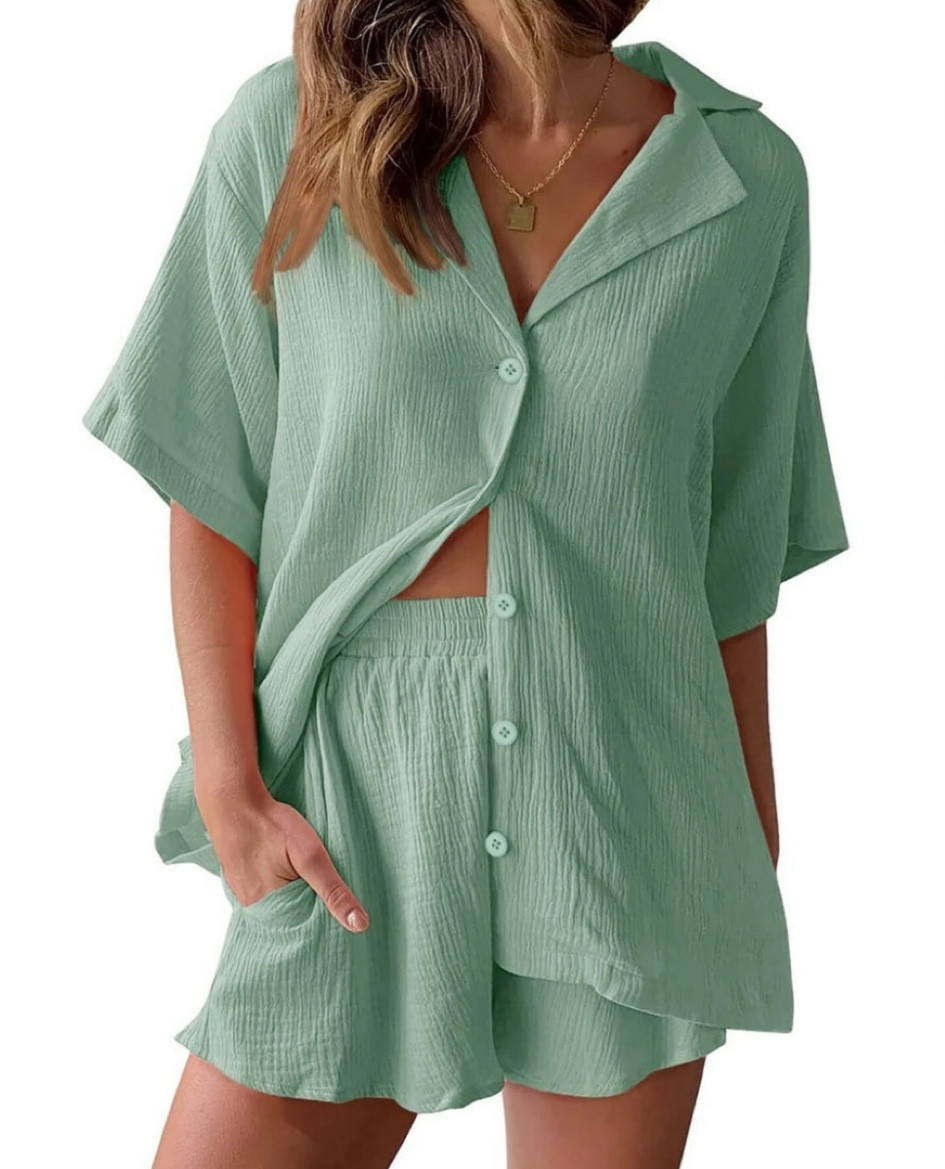 Two piece shorts set for $23 #affordable #fashion #casual #lounge #walmart 

#LTKsalealert