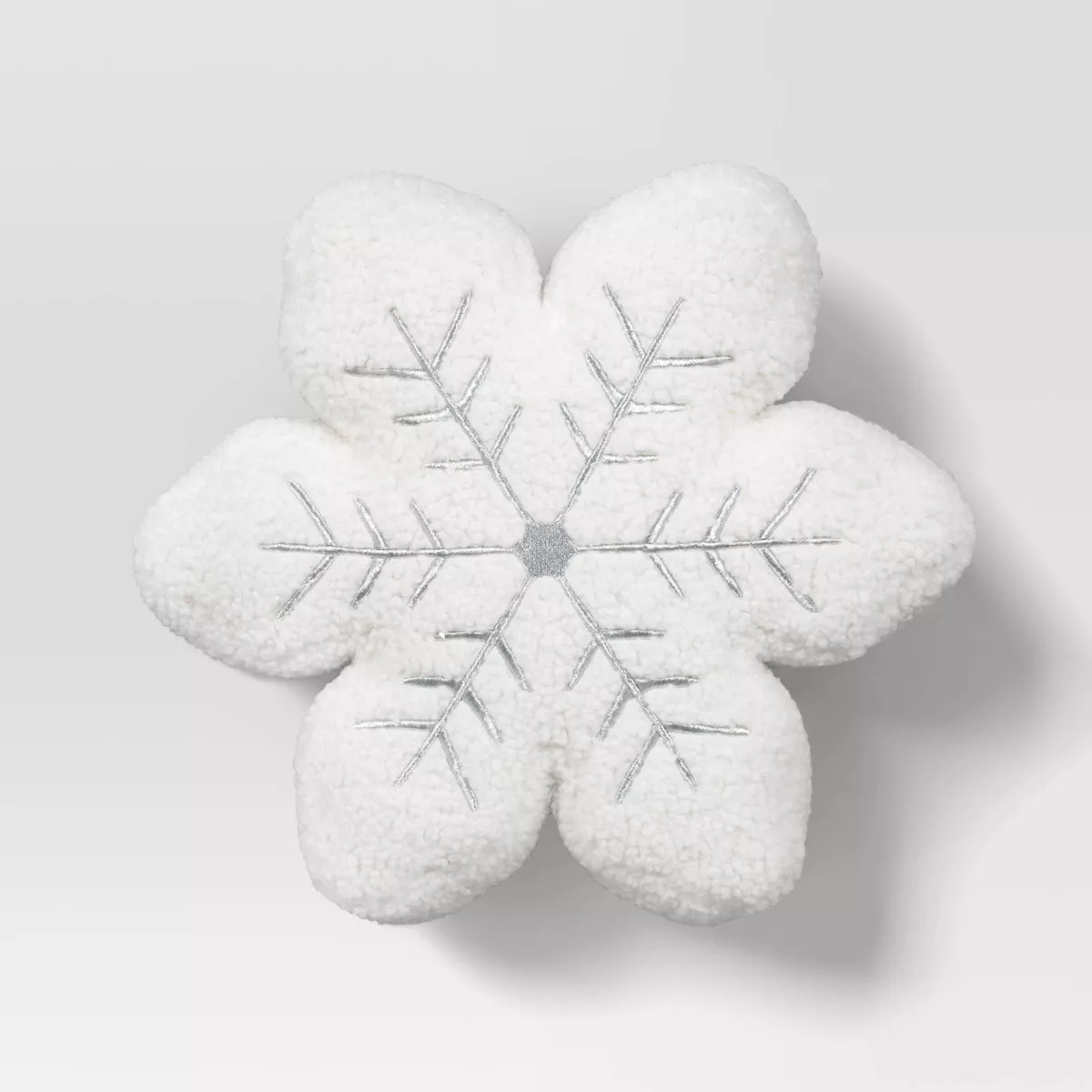 Snowflake Throw Pillow Ivory/Silver Metallic - Threshold™ | Target