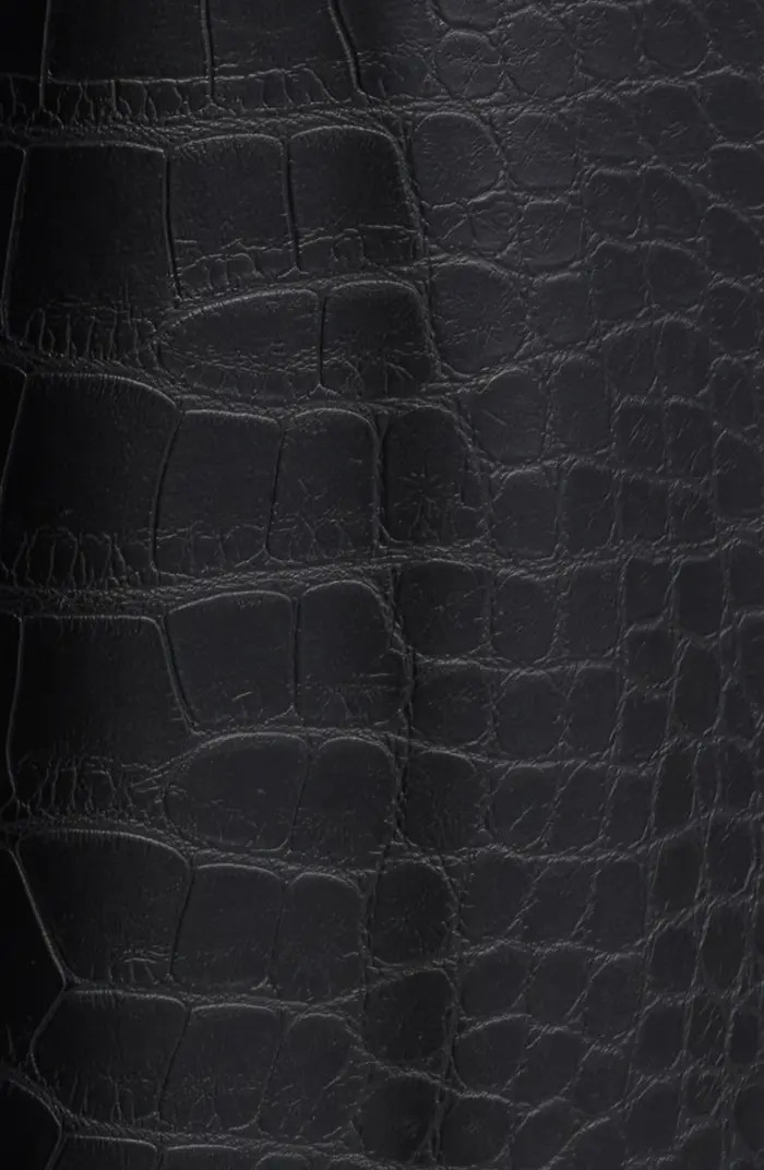 KOBI HALPERIN Croc Embossed Faux Leather Crop Wide Leg Pants | Nordstrom | Nordstrom