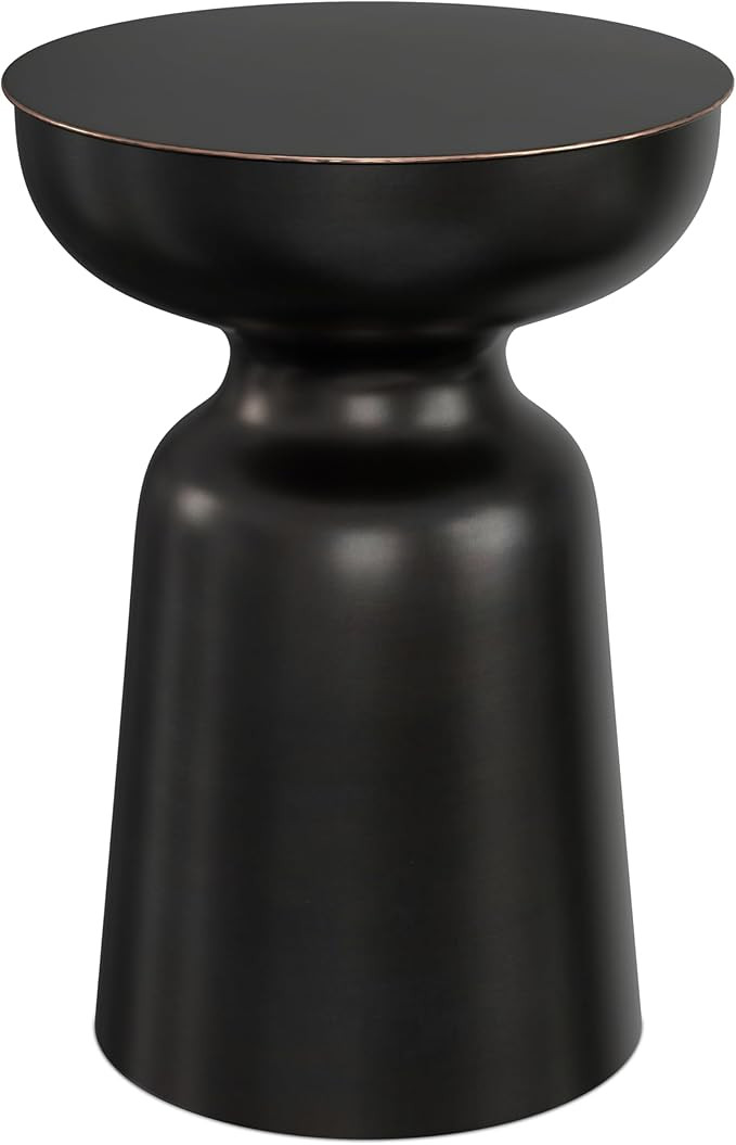 SIMPLIHOME Toby Metal Table - 18 inch Wide Solid Iron Drum Accent Table in Antique Copper, Indust... | Amazon (US)