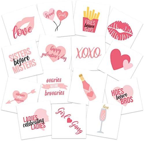 Galentine’s Day Temporary Tattoos | Pack of 15 Tattoos perfect for Brunch Parties | Ladies Celebrati | Amazon (US)