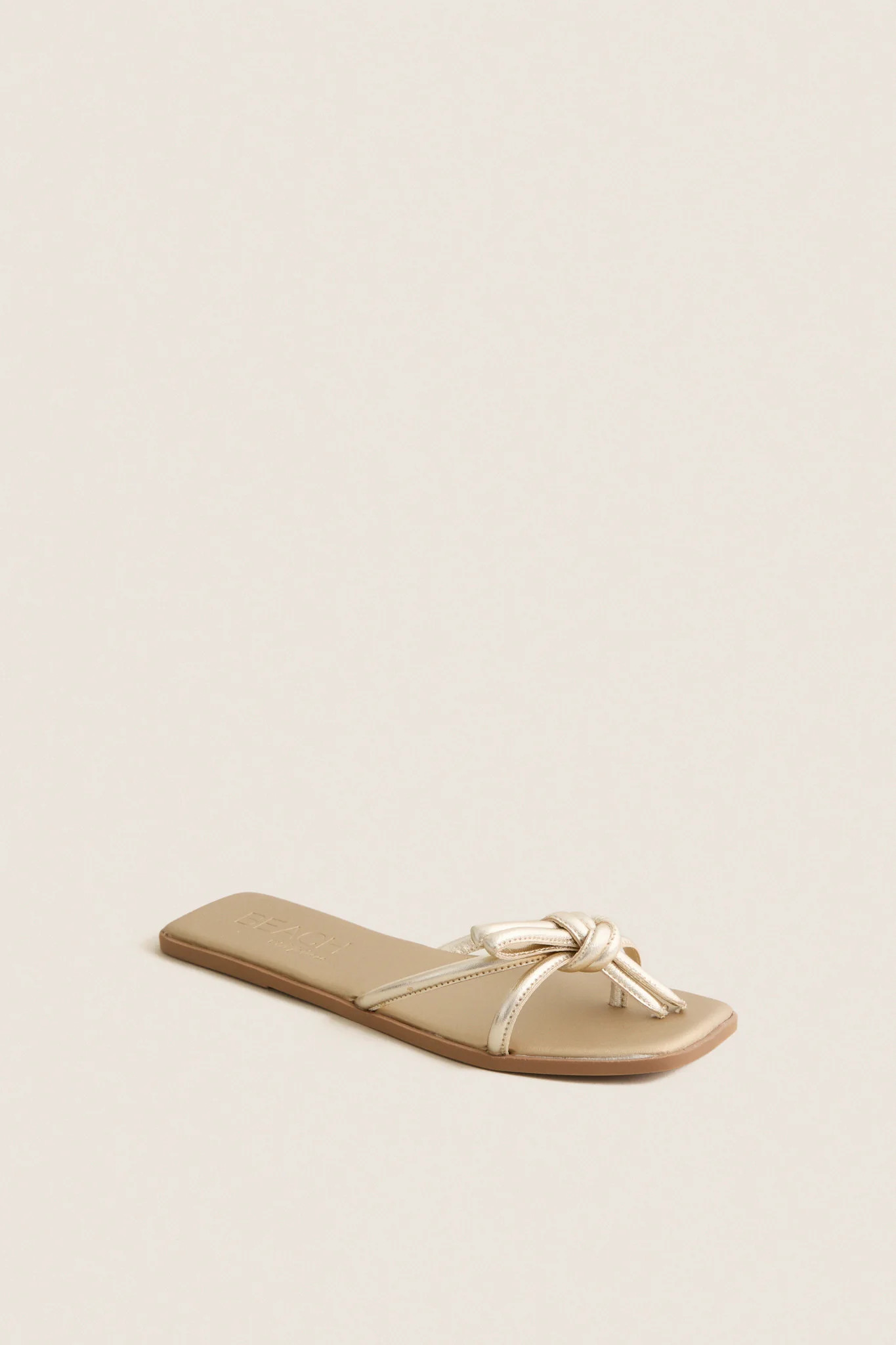 Gold Ruthie Bow Sandals | Tuckernuck (US)