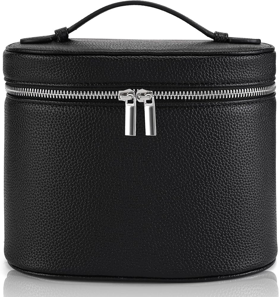 Makeup Bag Vanity Case Cosmetic Bag with Removable Divider Travel Toiletry Bag for Women Portable... | Amazon (US)