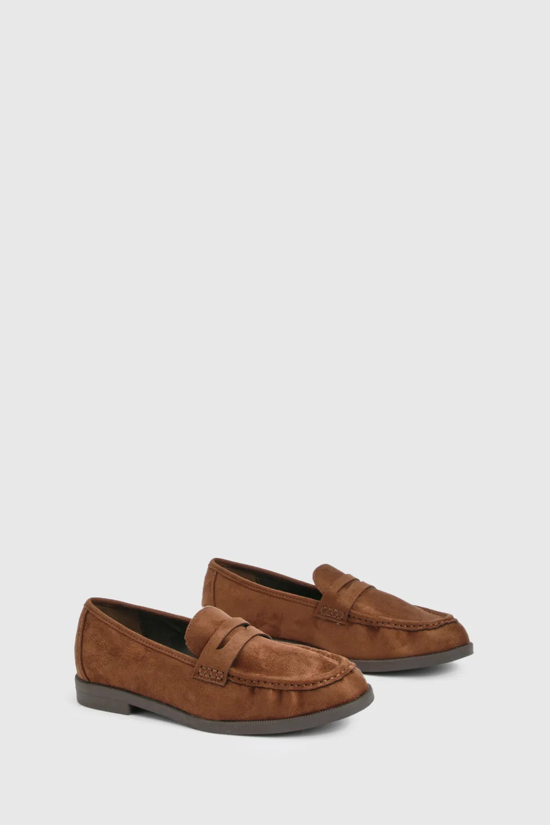 Wide Fit Faux Suede Loafers | Boohoo.com (UK & IE)