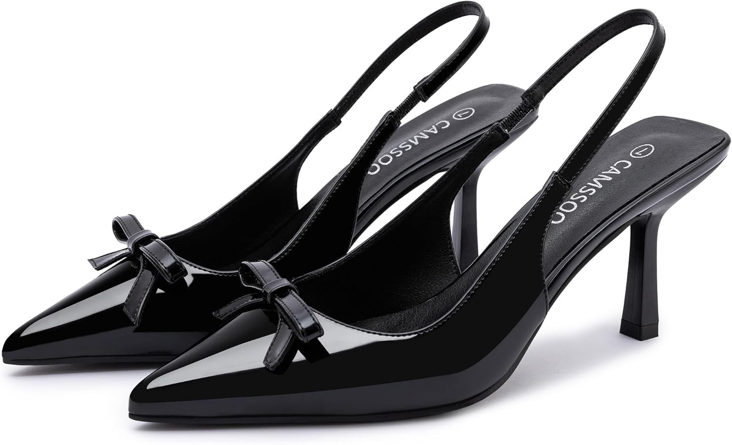CAMSSOO Womens Kitten Heels Slingback Pumps Closed Pointed Toe Stiletto Dress Shoes for Work Wedd... | Amazon (US)