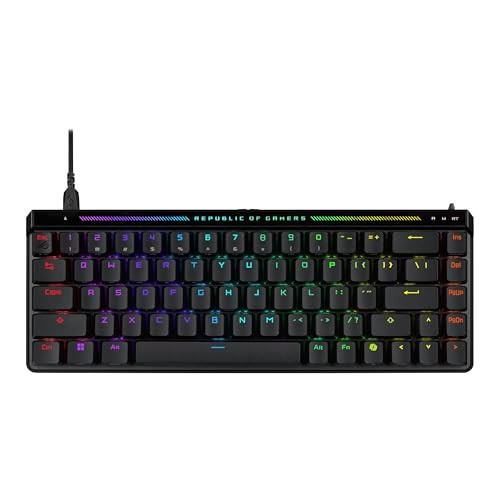 ROG Falchion Ace HFX 65% gaming keyboard with ROG HFX magnetic switches, rapid trigger toggle, 8000 Hz polling rate, three-layer dampening foam, silicone gasket mount, touch panel and protective cover | Amazon (US)