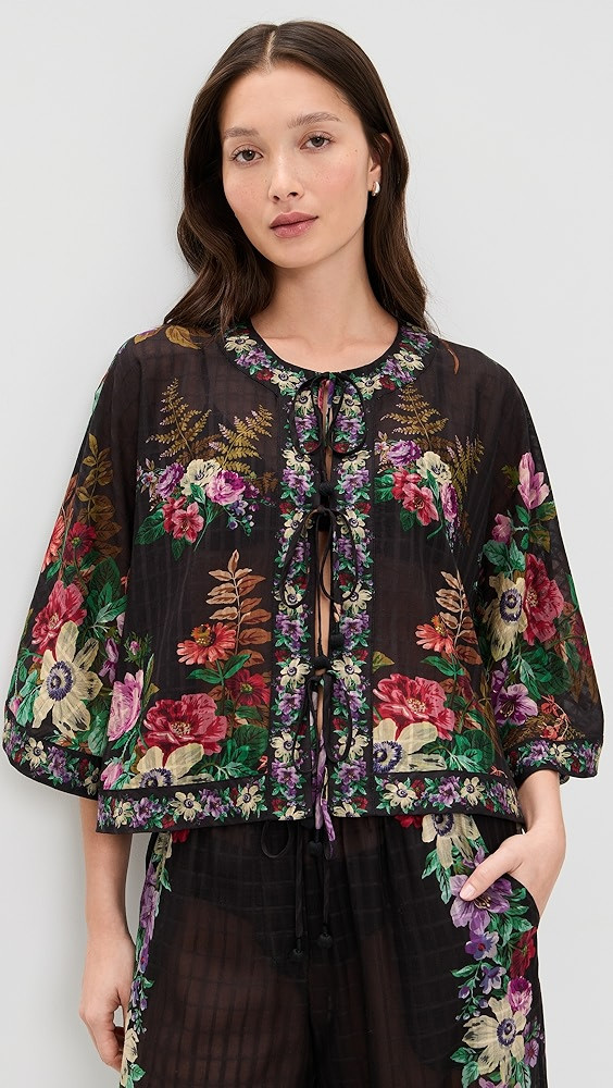 Viktoria Print Tie Front Top | Shopbop