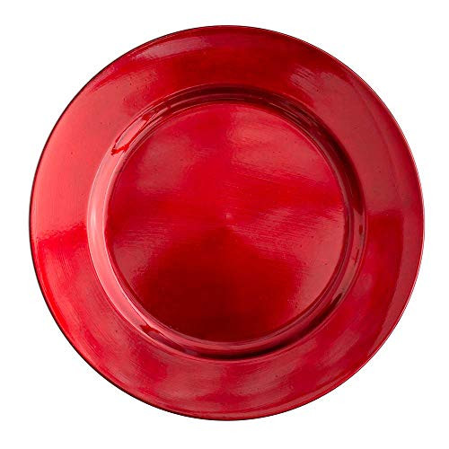 Richland Round Acrylic Charger Plates 13" Red Set of 12 | Amazon (US)
