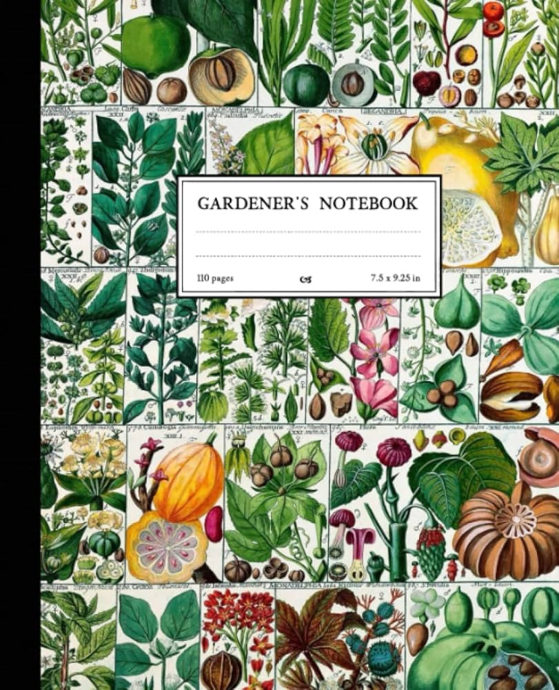 Gardener's Notebook: Lined and Grid Journal, Classic 7.5 x 9.25 size, 110 pages, softcover. Color... | Amazon (US)