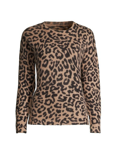 Cashmere Leopard Print Sweater | Saks Fifth Avenue