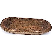 Rustic Wooden Bread Dough Bowl - Bateas - Home Decoration Centerpiece - Handmade & Imported from Mex | Amazon (US)