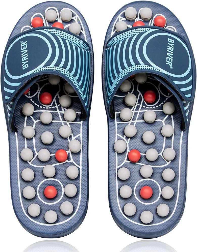 BYRIVER Reflexology Foot Massager Tools, Acupuncture Massage Slippers Shoes Sandals Mat, Stress P... | Amazon (US)