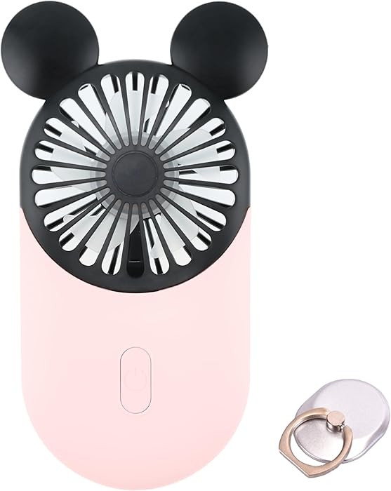 Cute Handheld Mini USB Fan, Rechargeable Portable Fan, 3 Adjustable Speeds and Wearable Accessori... | Amazon (US)