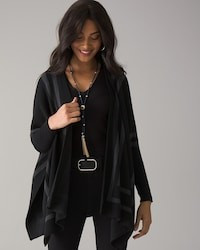 Long-Sleeve Tonal Ruana Wrap | White House Black Market